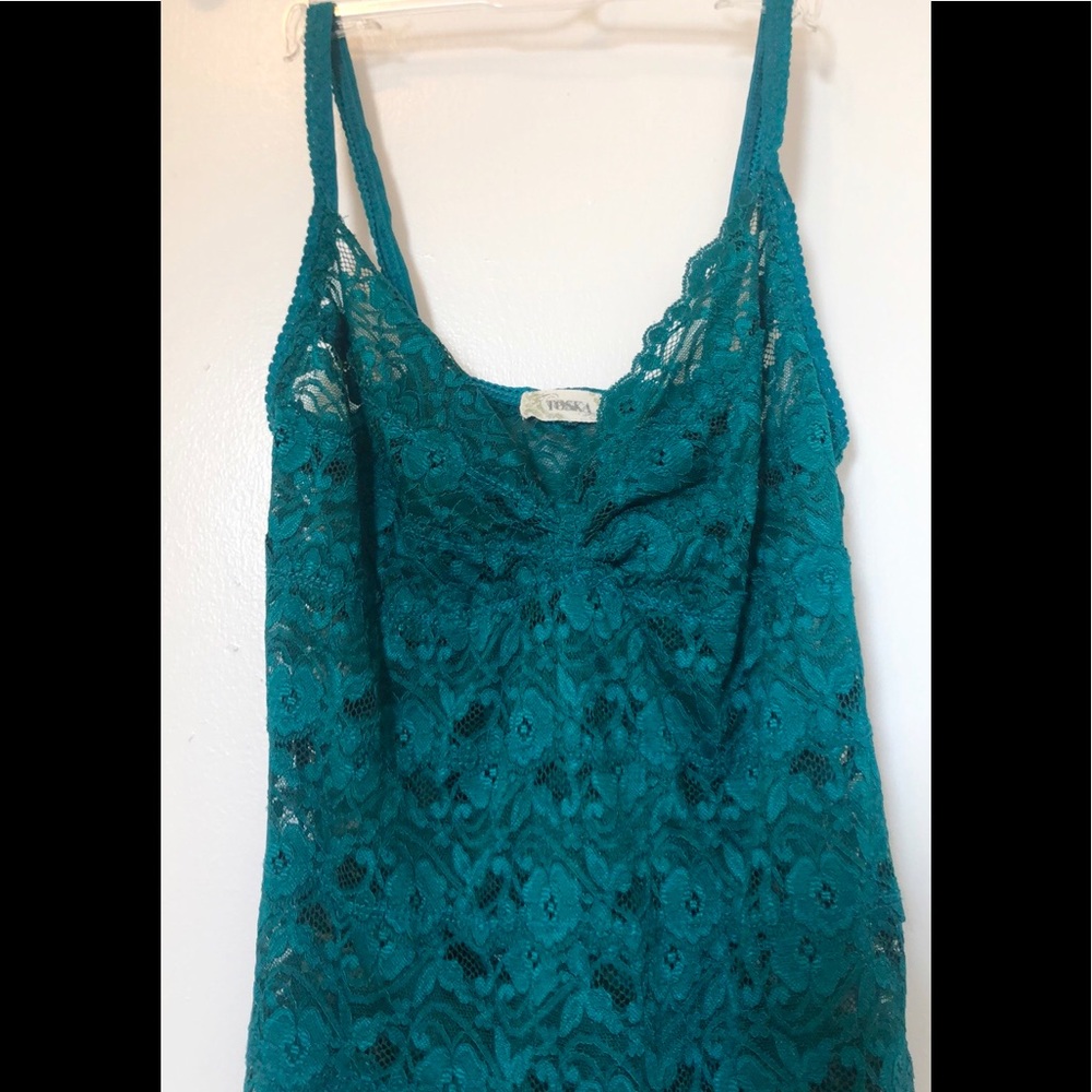 3 for $30!!! Gorgeous teal lace camisole